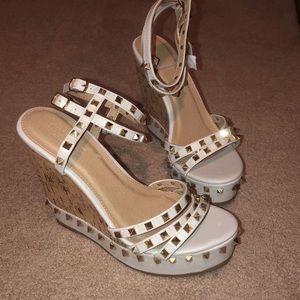 Studded Wedge Sandals heels